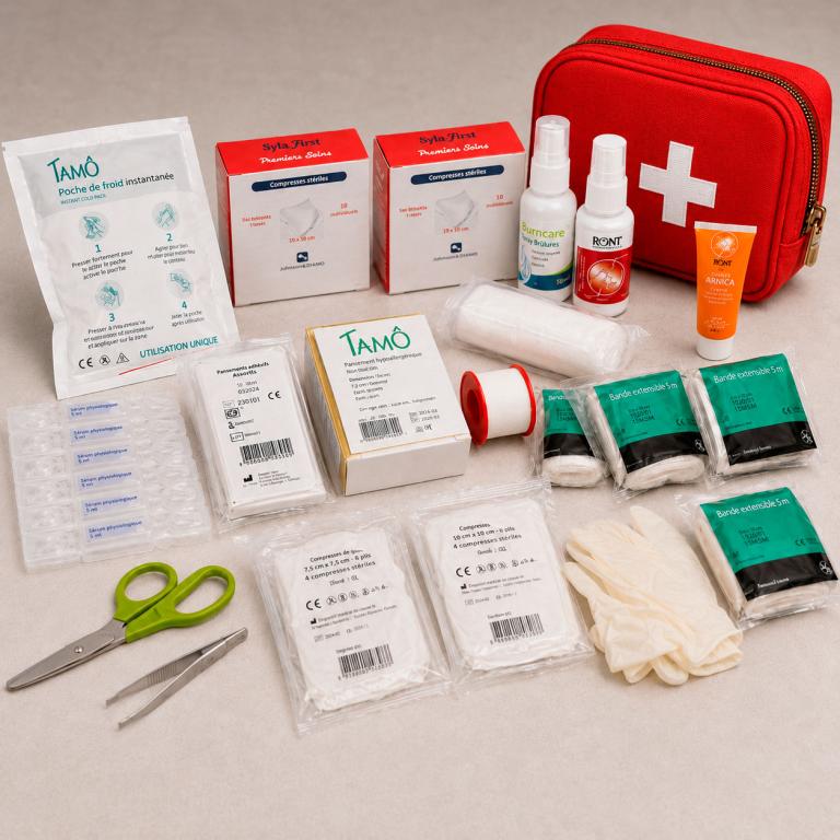 Liste de produits à mettre dans une trousse de secours