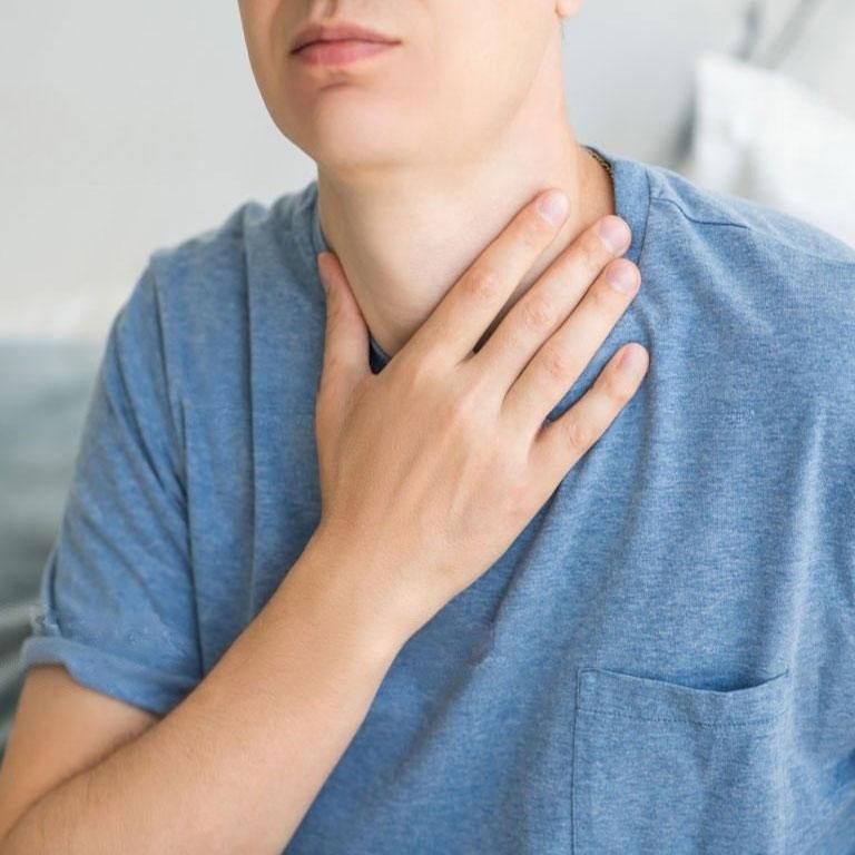 Personne victime d'un étouffement 