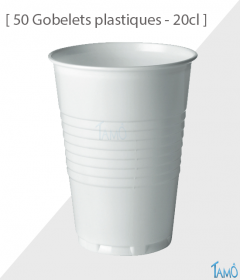 50 Gobelets plastiques 20cl