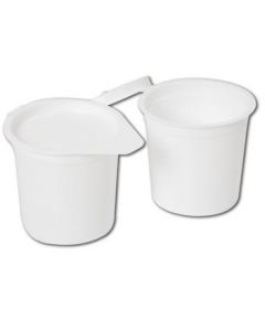 Gobelet à usage unique avec couvercle 130 ml gradué par 20 ml