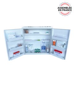 Armoire de pharmacie métallique 2 portes avec serrure 