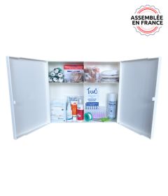 Armoire de pharmacie en plastique 2 portes sans serrure 
