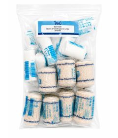 Sachet de 20 bandes de gaze et crêpe assorties