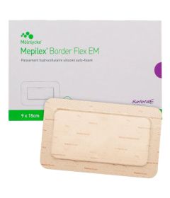 Pansements MEPILEX hydrocellulaire border flex em molnlycke 9 x 15 cm