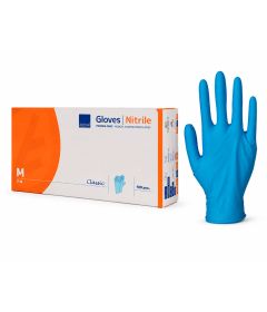 Gants nitrile non poudrés taille M