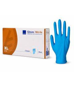 Gants d'examen bleue nitrile non poudré XL