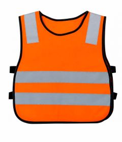 Gilet réfléchissant orange pour enfant 40 x 45 cm