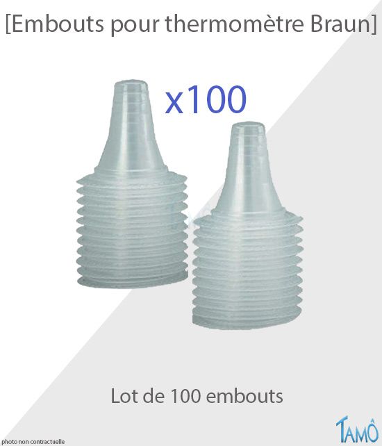 PACK DE 100 EMBOUTS - Thermomètre Braun
