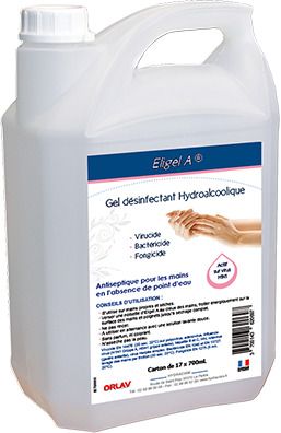 Gel Hydroalcoolique Eligel A 5 litres en Bidon