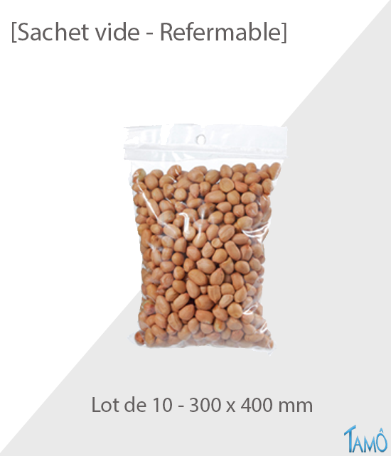 Sachet Vide Refermable 300 x 400 mm