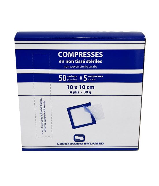 50 sachets de 5 compresses en 10x10cm