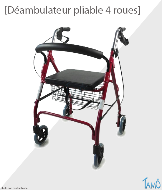 Déambulateur Pliable 4 Roues
