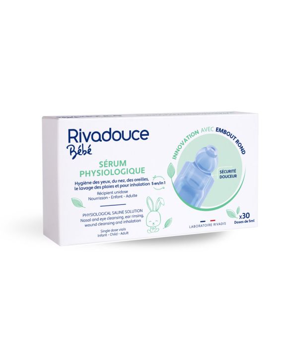 Boîte de 30 dosettes de sérum physiologique 5 ml avec embout