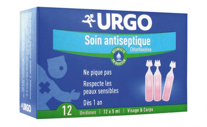 12 Doses Stériles Antiseptiques Chlorhexidine 5 ml