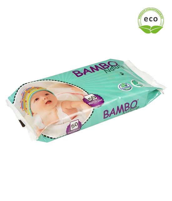 Lingettes nettoyantes pour bébé par lot de 50