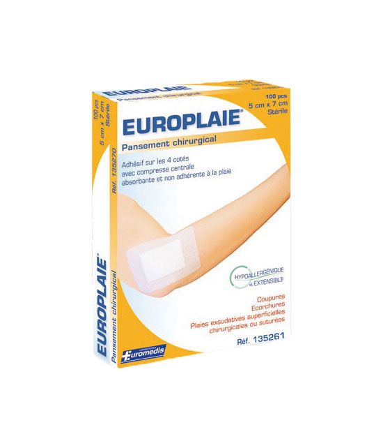 Boîte de 50 pansements de 10 cm sur 8 cm