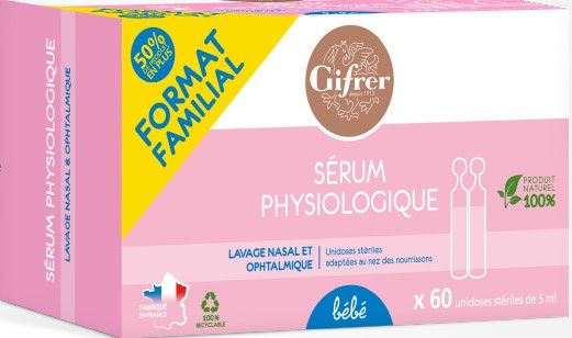 60 Dosettes Sérum Physiologique de 5 ml 