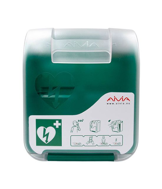 Armoire murale intérieure pour défibrillateur avec alarme à piles