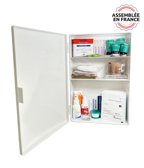 Armoire en plastique avec 1 porte pour les produits de premiers secours