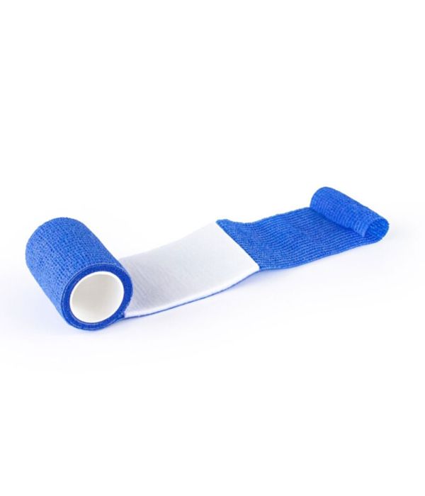 Bande cohésive compressive bleue 8cm x2m en rouleau