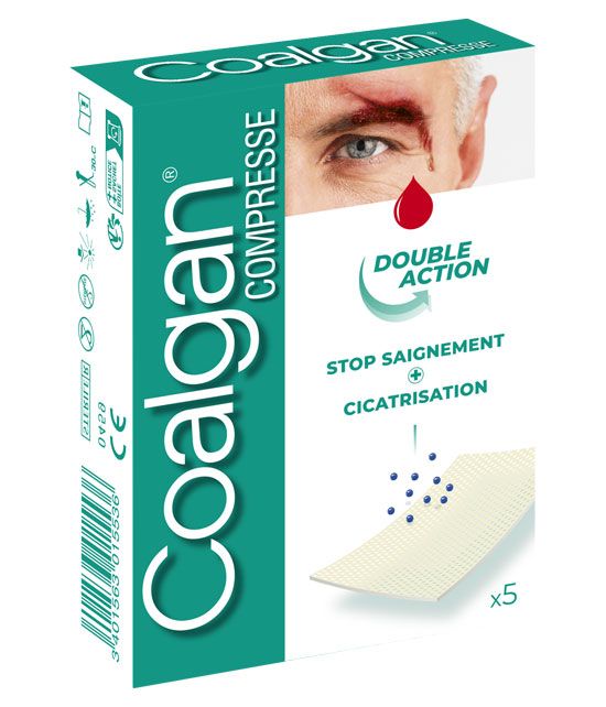 Boîte de compresse Coalgan adhésif 