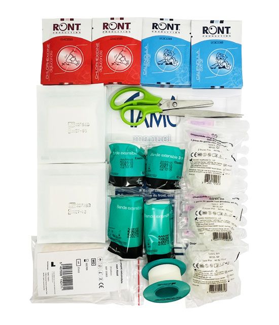 Matériels de secours pour sacoche de soins 10 personnes