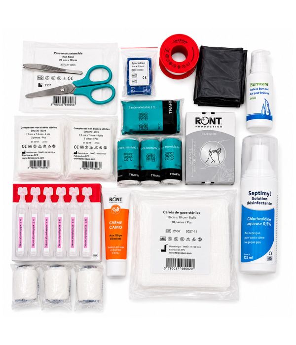 Composition trousse de secours ateliers / garages