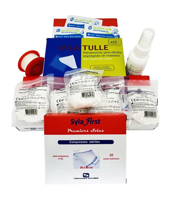 Composition pour trousse de secours brûlures thermiques