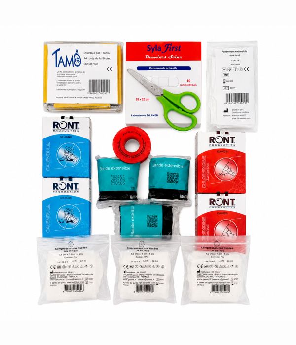 Composition trousse de secours souple 6 à 8 personnes