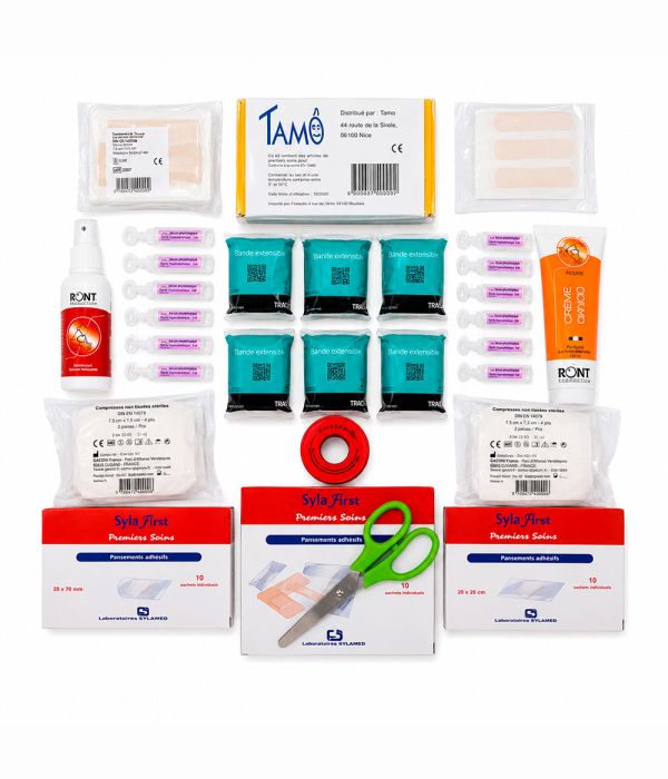 Composition trousse de secours souple 9 à 15 personnes