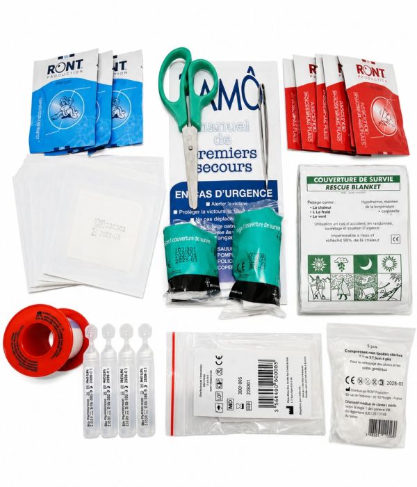 Composition trousse de secours urgence 1 à 2 personnes
