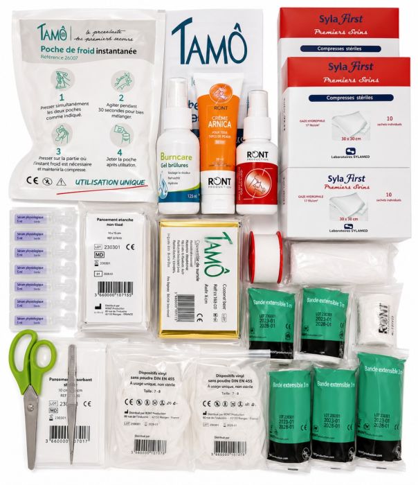 Composition trousse de secours urgence 8 à 12 personnes