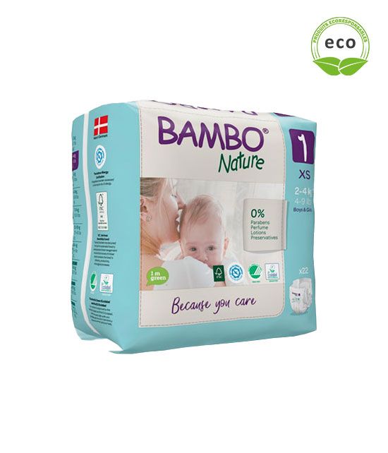 Sachet de 22 couches jetables écologiques pour bébé