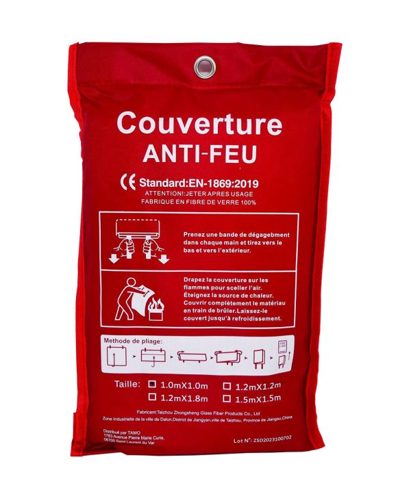 Couverture anti-feu en fibre de verre avec housse nylon