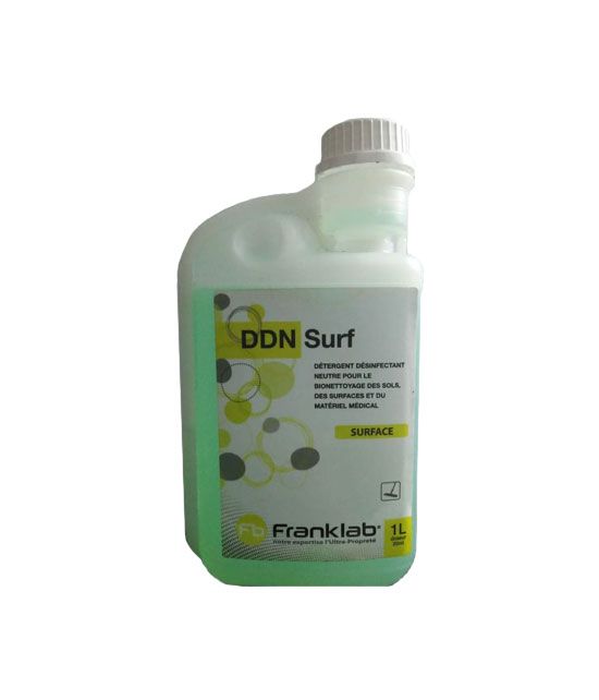 Un détergent désinfectant neutre pour sols et surfaces de la marque DDN SURF
