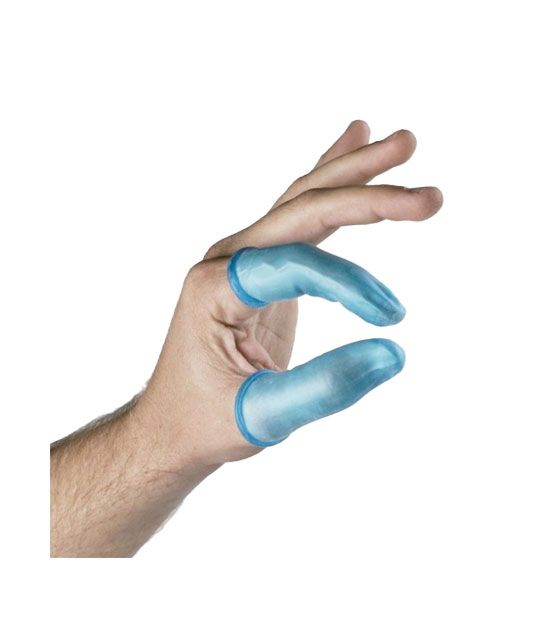 50 doigtiers bleus  sans latex en taille M