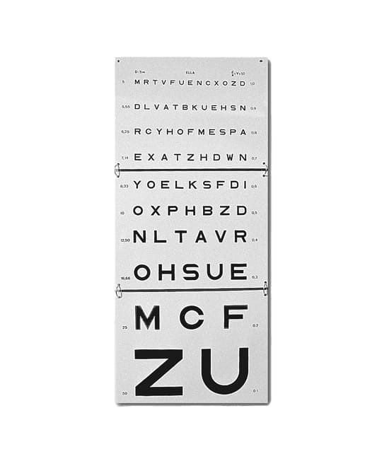 Test de monoyer lecture directe de 5 m