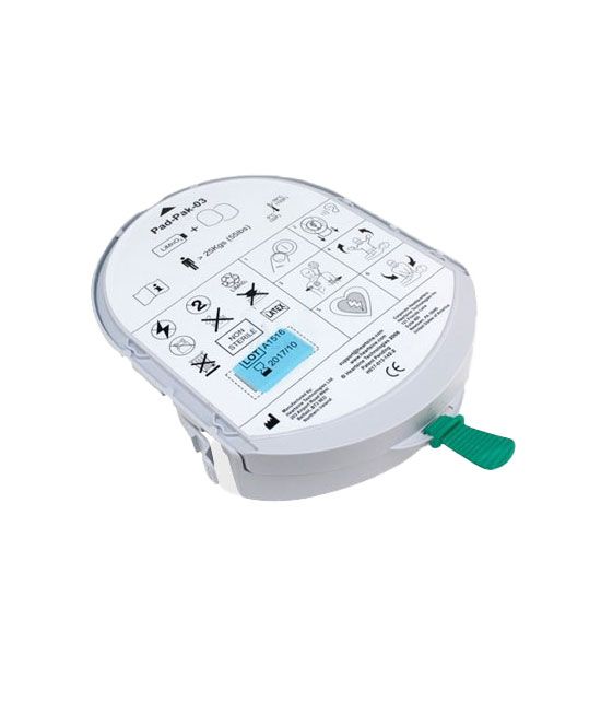 Le pad pack avec électrodes et batterie Samaritan