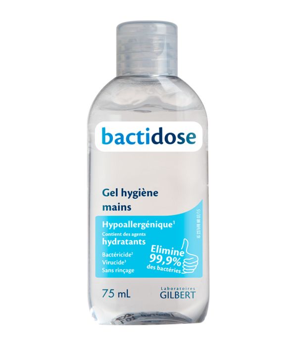 Gel hydroalcoolique sans parfum 75 mL pour l’hygiène des mains