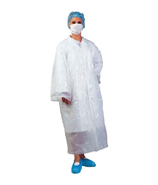 kit visiteur avec 1 masque, 1 blouse et des sur-chaussures