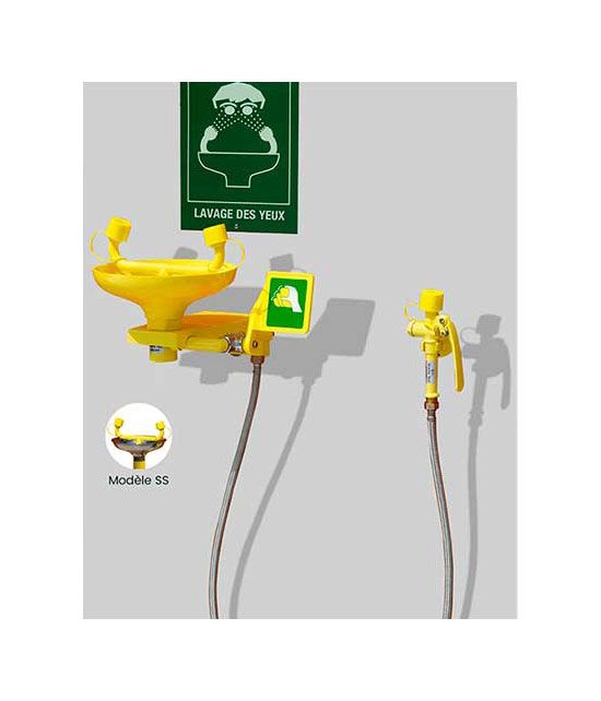 Lave-yeux avec vasque et douchette