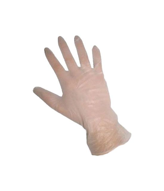 Une paire de gant vinyle non poudrés de taille L