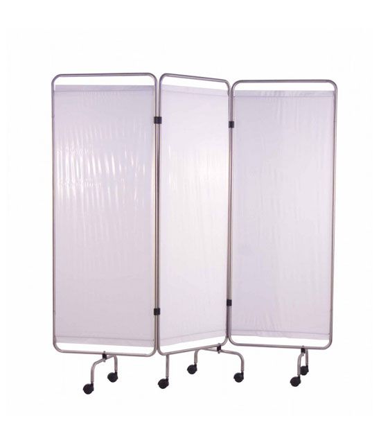 Paravent blanc avec 3 panneaux  