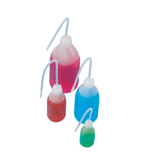 Pissette col de cygne 100 cc en polyéthylène, lot de 10