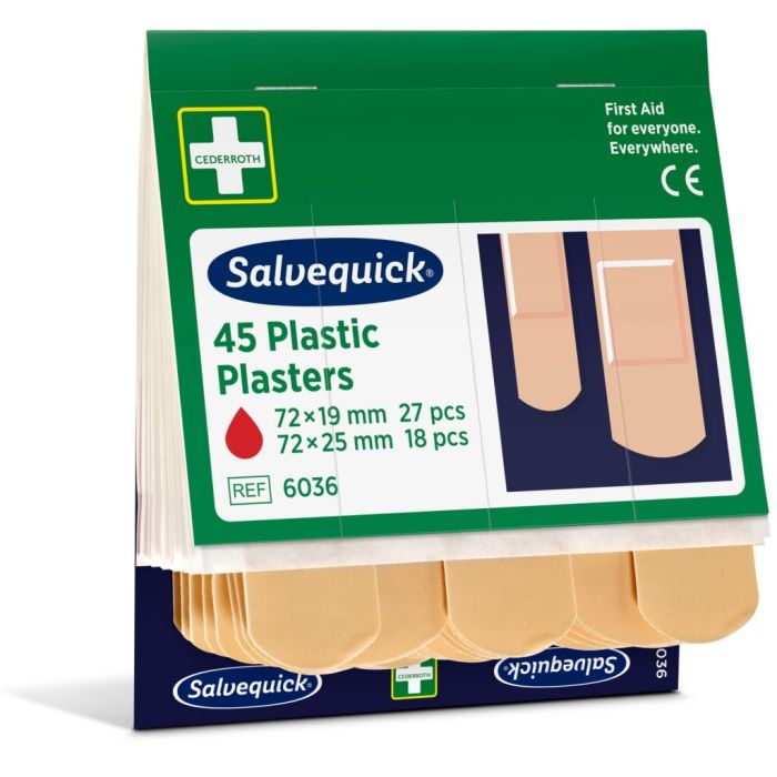 Recharge Cederroth de 45 pansements plastiques pour distributeur