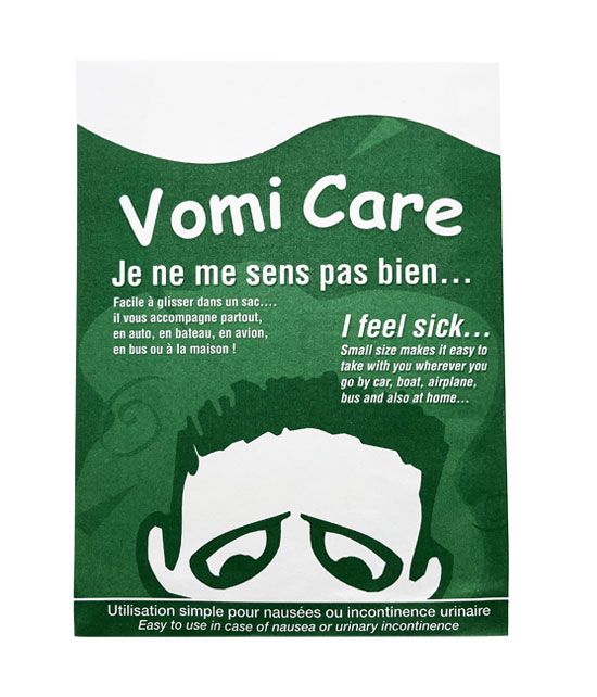 Sac vomitoire pour personne malade