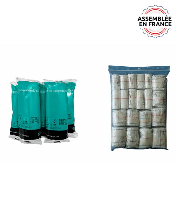 Bandes de gaze assorties avec choix de conditionnement 20 ou 50
