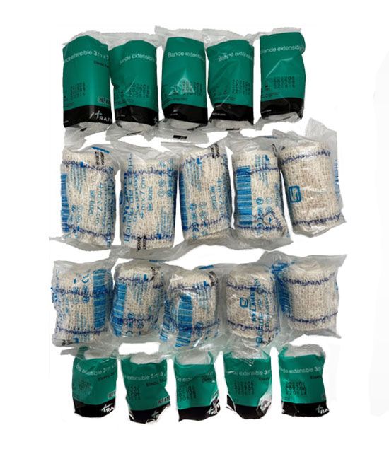 Sachets de bandes de gaze et crêpe assorties