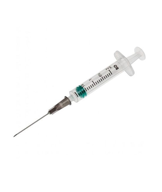 Seringue 2 ml avec aiguille 22G, sachet de 100