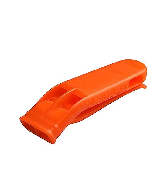 Un sifflet de secours orange